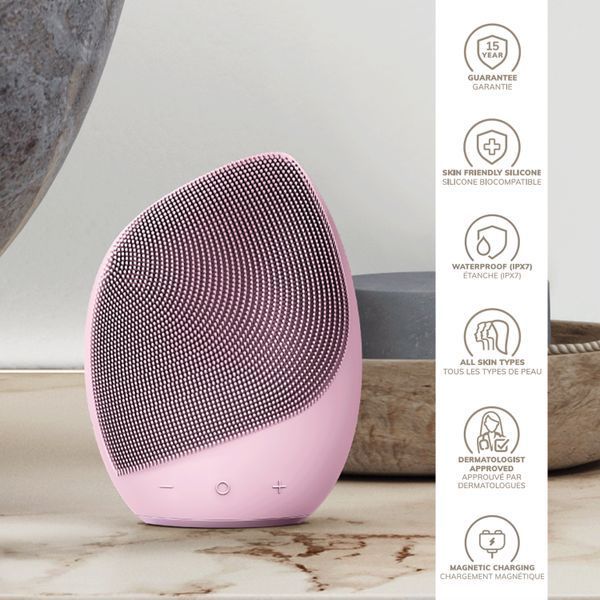 Електронна ультразвукова щітка для обличчя GESKE Sonic Facial Brush 5в1 pink HB0071 фото