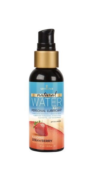 Змазка на водній основі Sensuva Natural Water-Based Strawberry (57 мл) без гліцерину та парабенів SO3221 фото