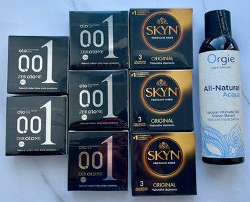 Набір 24 шт OLO Feeling Ultrathin 001 + Skyn Original + Лубрикант ALL-NATURAL Acqua 150 мл Orgie SOS3795 фото