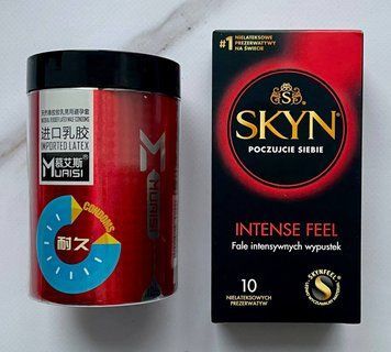 Комплект SKYN Intense Feel 10 шт + Muaisi 0.02 мм Red 12 шт SOS2776 фото