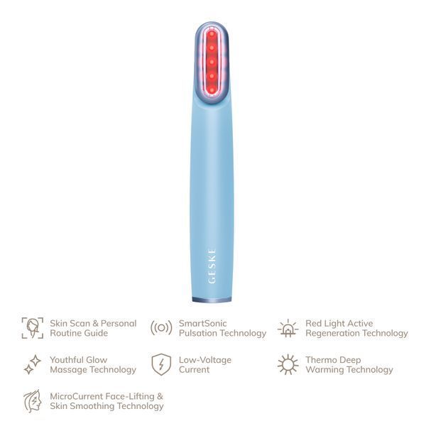 Устройство для укрепления и тонизации кожи лица с поворотной головкой GESKE Skin Firming Wand 7в1 aquamarine HB0437 фото