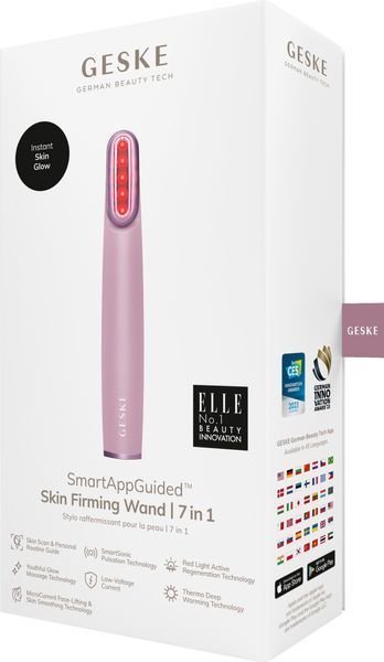 Устройство для укрепления и тонизации кожи лица с поворотной головкой GESKE Skin Firming Wand 7в1 pink HB0443 фото
