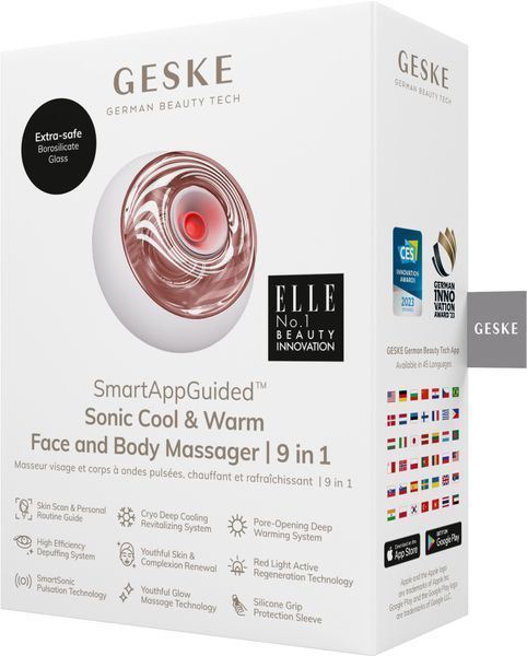 Масажер для обличчя та тіла GESKE Sonic Cool&Warm Face and Body Massager 9в1 starlight HB0282 фото