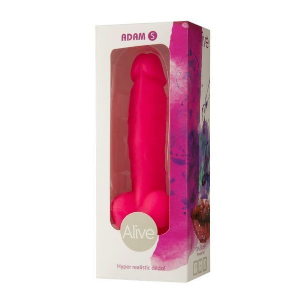 Фаллоимитатор Alive Adam Pink S, двухслойный, силикон+ Silexpan, диаметр 3,8 см AL20311 фото