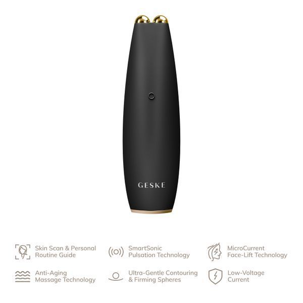 Мікрострумова ручка для підтяжки обличчя GESKE MicroCurrent Face-Lift Pen 6в1 gray HB0119 фото