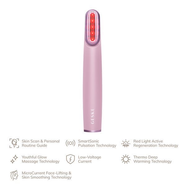 Устройство для укрепления и тонизации кожи лица с поворотной головкой GESKE Skin Firming Wand 7в1 pink HB0443 фото