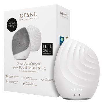 Электронная ультразвуковая щетка для лица GESKE Sonic Facial Brush 5в1 white HB0073 фото