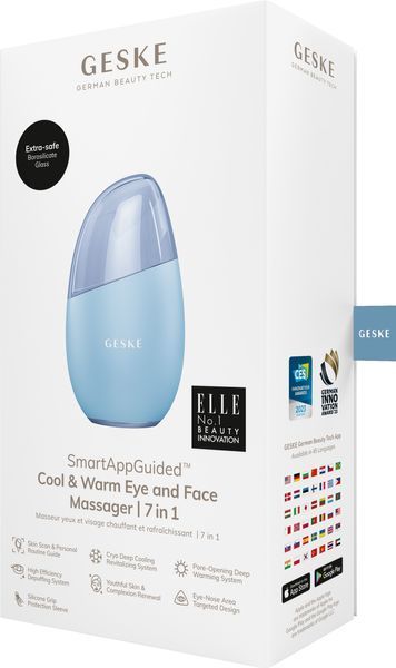 Масажер для обличчя GESKE Cool&Warm Eye and Face Massager 7в1 aquamarine HB0285 фото
