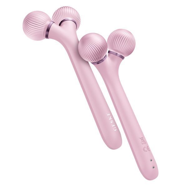 Електронний ультразвуковий ролик для обличчя GESKE Sonic Facial Roller 4в1 pink HB0181 фото