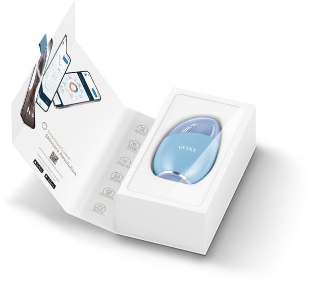 Масажер для обличчя GESKE Cool&Warm Eye and Face Massager 7в1 aquamarine HB0285 фото