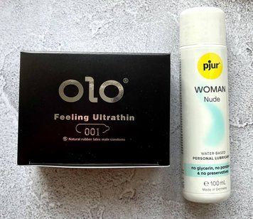 Комплект OLO Feeling Ultrathin 001 (10 шт) + Лубрикант pjur Woman Nude 100 мл SOS2384 фото