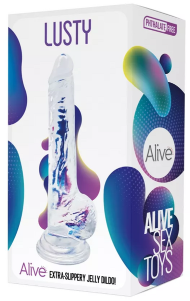 Реалістичний прозорий фалоімітатор на присосці Alive Lusty Jelly Dildo SO5553 фото