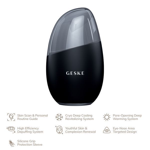 Масажер для обличчя GESKE Cool&Warm Eye and Face Massager 7в1 black HB0286 фото