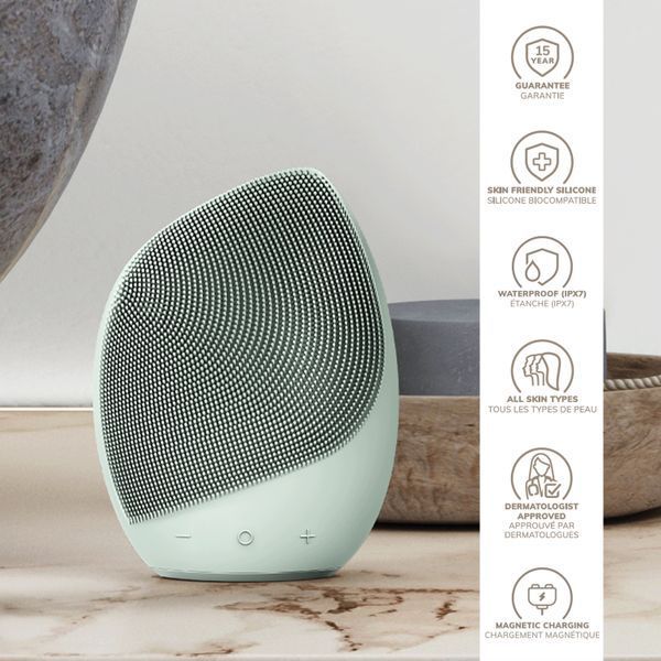 Электронная ультразвуковая щетка для лица GESKE Sonic Facial Brush 5в1 green HB0074 фото