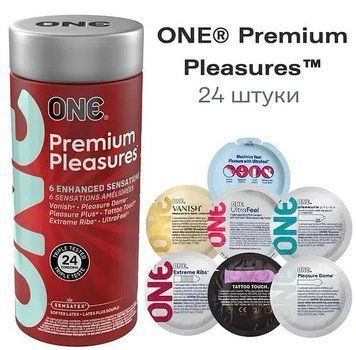 ONE Premium Pleasures &mdash; преміальний мікс різних відчуттів (24 шт) SOS11864 фото