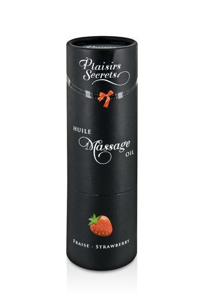 Массажное масло Plaisirs Secrets Strawberry с афродизиаками, съедобное (59 мл) SO1842 фото