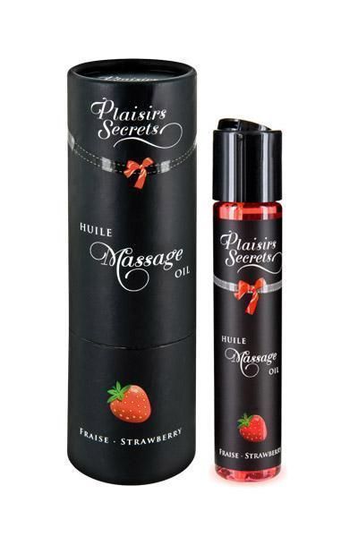 Массажное масло Plaisirs Secrets Strawberry с афродизиаками, съедобное (59 мл) SO1842 фото