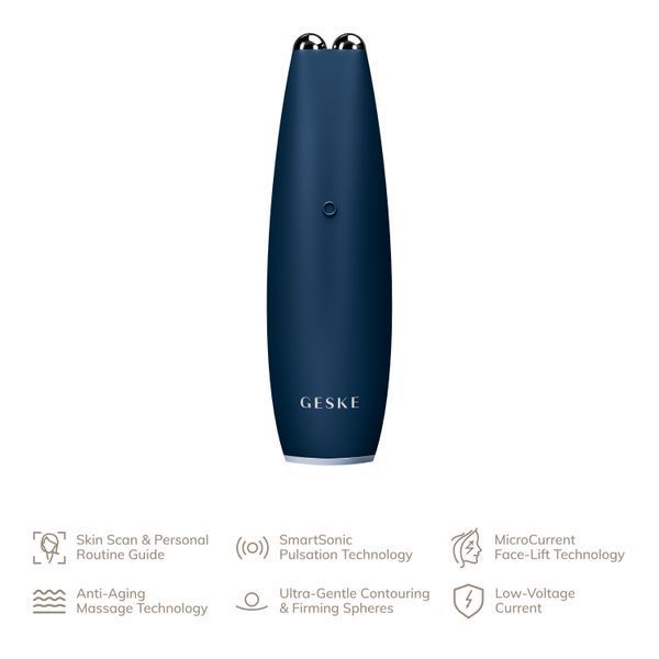 Мікрострумова ручка для підтяжки обличчя GESKE MicroCurrent Face-Lift Pen 6в1 midnight HB0122 фото